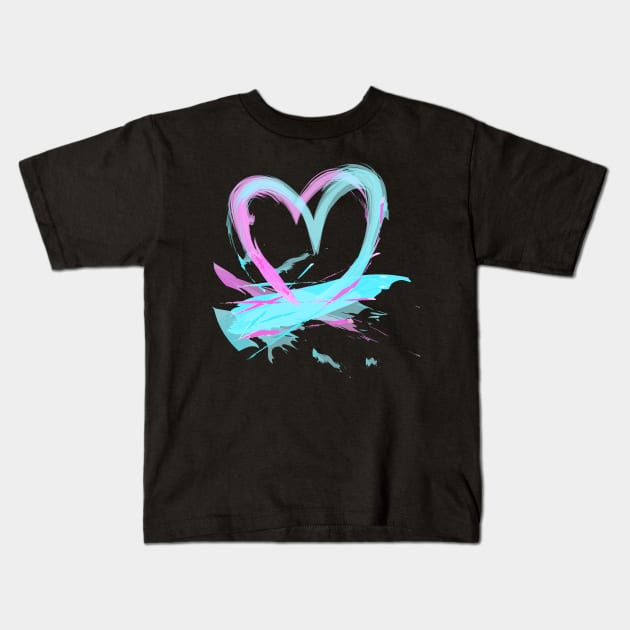 Artistic Heart Kids T-Shirt by TopProjects